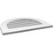 Ekena Millwork Round Top Surface Mount PVC Gable Vent: Non-Functional, w/ 3-1/2"W x 1"P Standard Frame, 26"W x 20"H GVPRT26X2001SN - alternate 2